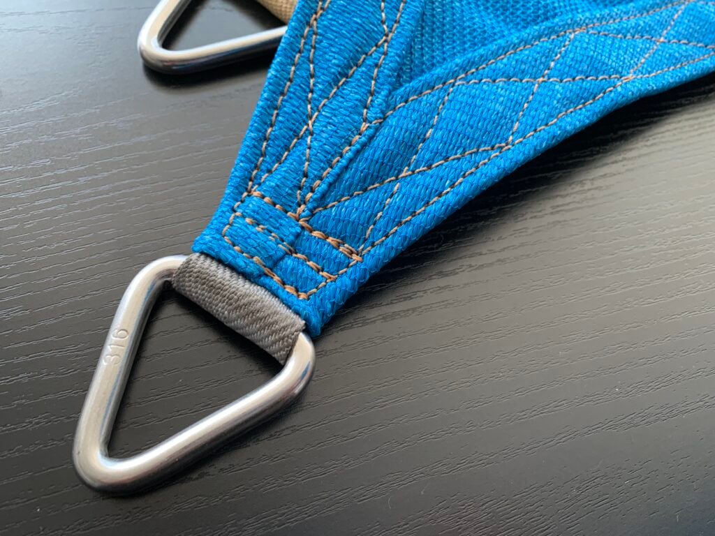 shade sail sewing and D-ring