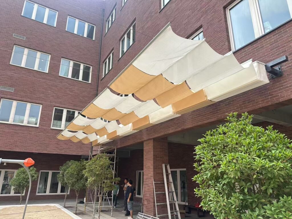 youngshadesail outdoor fabric used for retractable shade canopy
