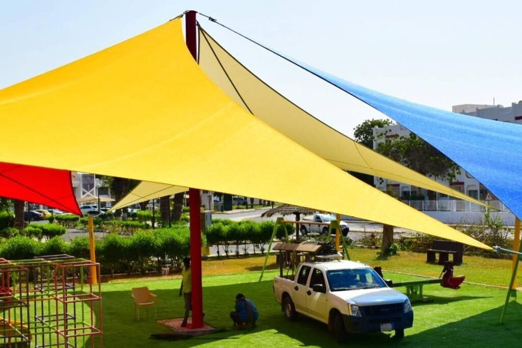 shade fabric application, shade sails